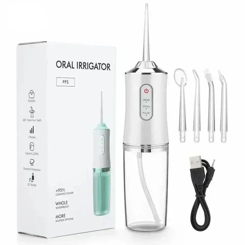 Wireless Water Flosser with 360° Rotating Nozzles and 3 Cleaning Modes