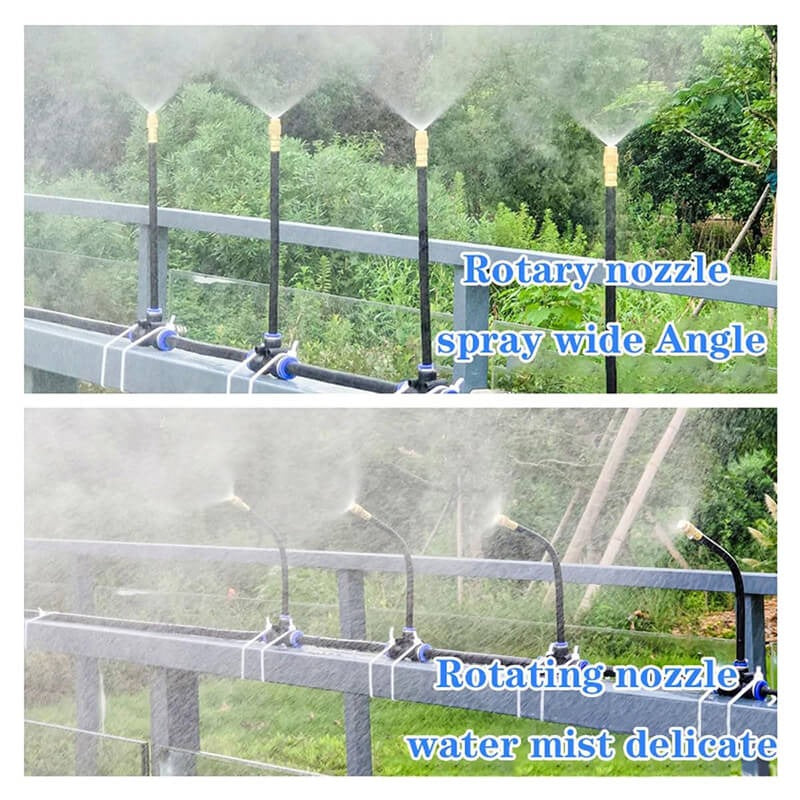 Adjustable Drip Irrigation System with Flexible 360-Degree Hoses