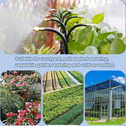 Adjustable Drip Irrigation System with Flexible 360-Degree Hoses
