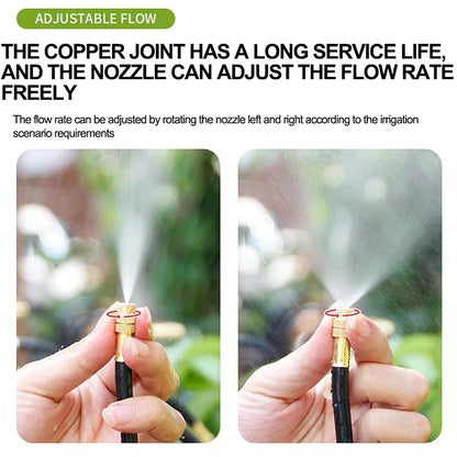 Adjustable Drip Irrigation System with Flexible 360-Degree Hoses