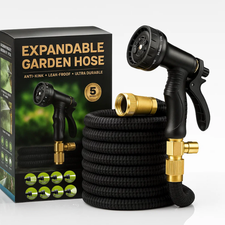 Expandable Garden Hose with 8 Spray Functions