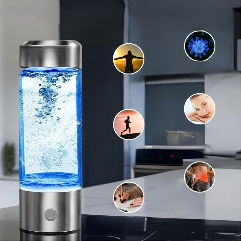 Hydrogen Infusion Glass Water Bottle