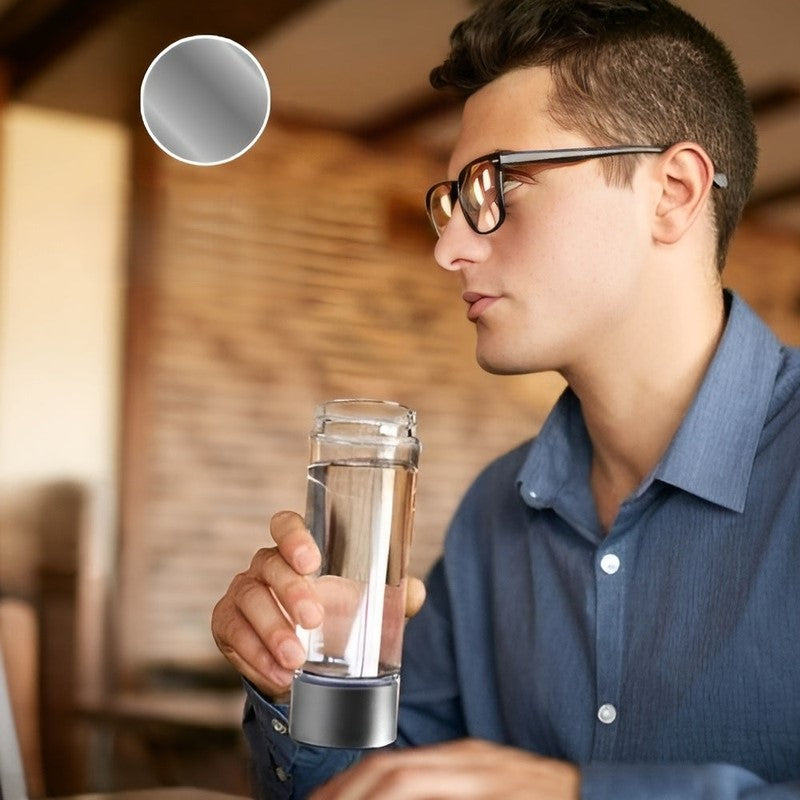 Hydrogen Infusion Glass Water Bottle