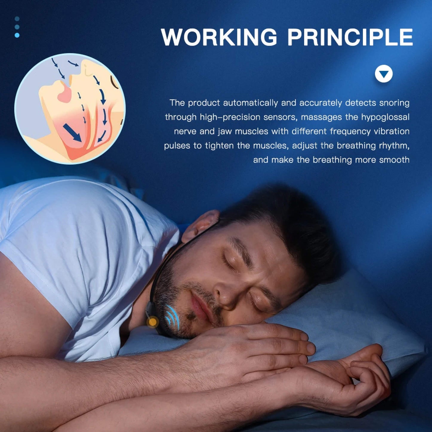 Adjustable Anti-Snoring Chain Band for Comfortable Sleep