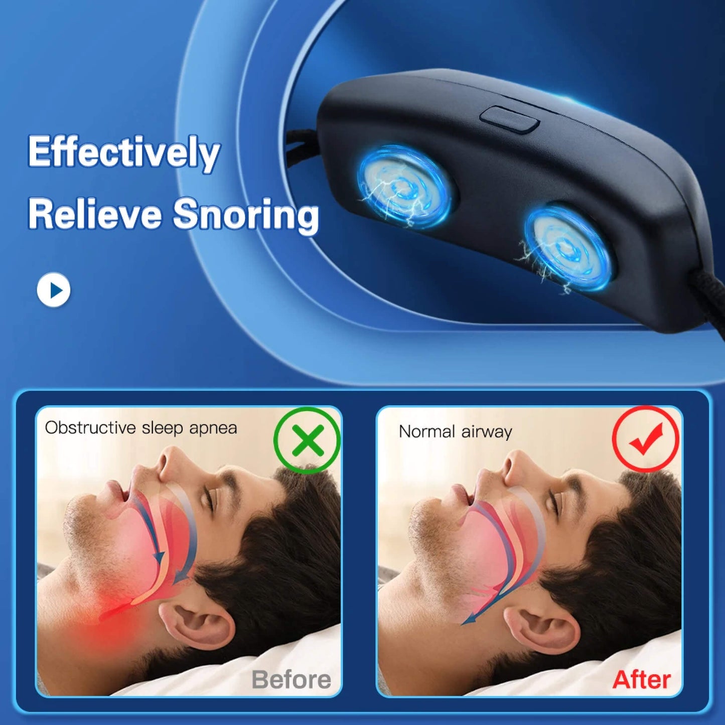 Adjustable Anti-Snoring Chain Band for Comfortable Sleep