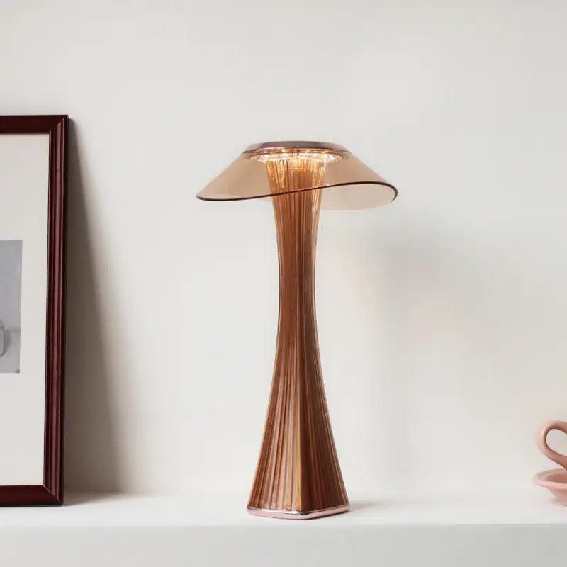 Rustic Industrial Cordless Table Lamp with Adjustable Brightness