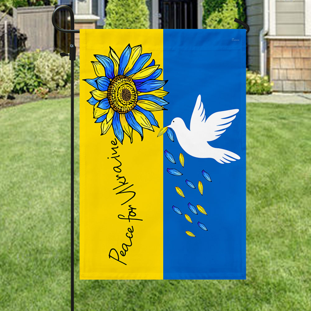 Double-Sided Peace For Ukraine Canvas Flag