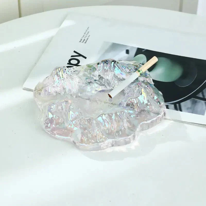 Glass Mountain Ashtray with Glacier Design