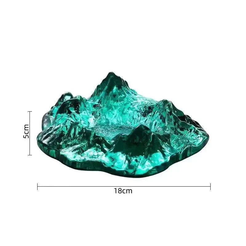 Crystal Glass Glacier Ashtray Decor