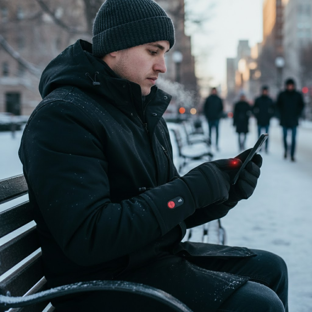 USB Heated Winter Gloves with Touchscreen Functionality