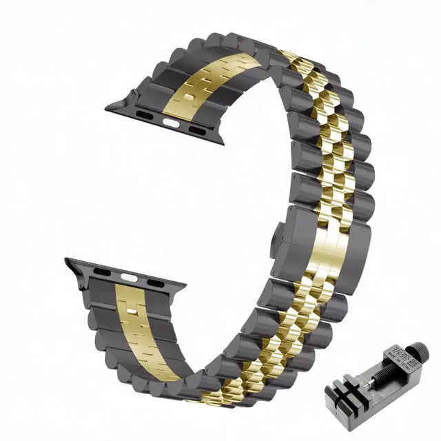 Stainless Steel Apple Watch Bracelet - Adjustable, Elegant Design