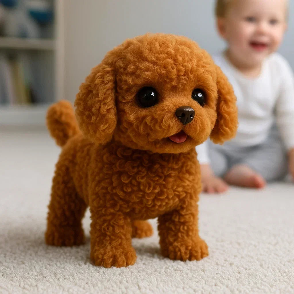 Interactive Plush Robot Puppy with Lifelike Movements