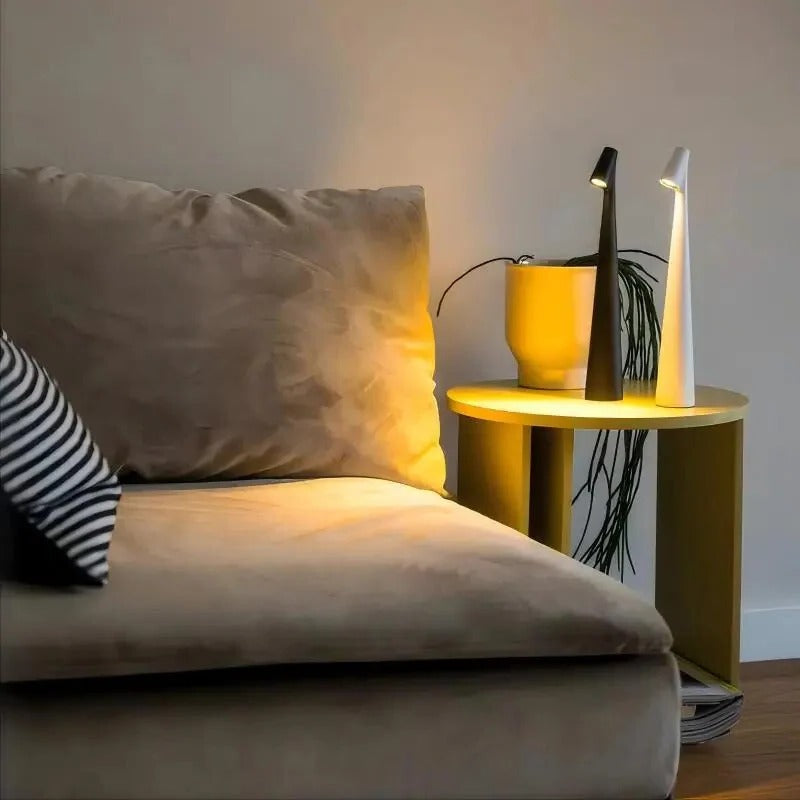 Minimalist Wireless LED Table Lamp with Touch Dimming