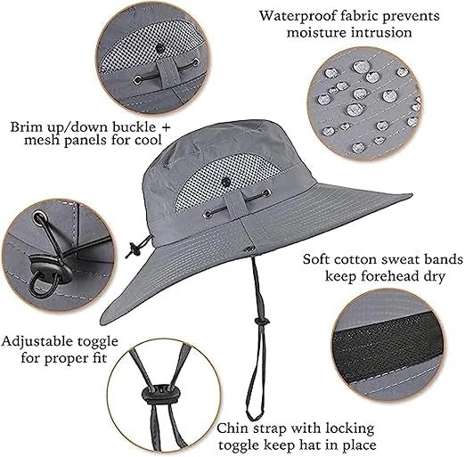 Cooling Sun Hat with Dual Fans and Adjustable Fit for Men