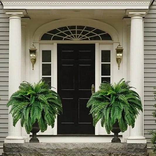 UV-Resistant Lifelike Boston Fern Plant for Indoor and Outdoor Use
