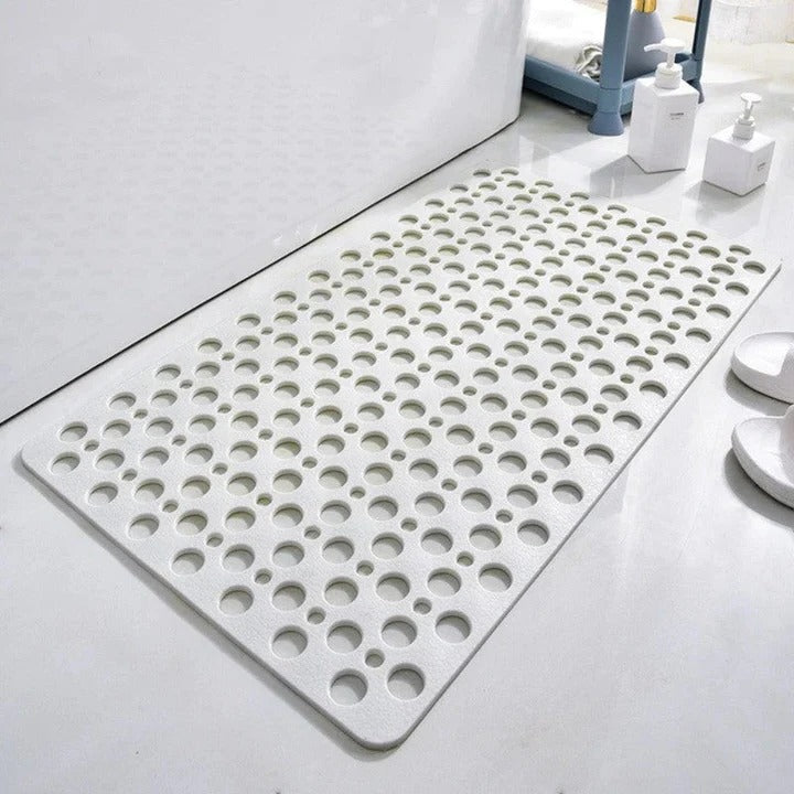 Non-Slip Textured Shower Mat with Suction Base