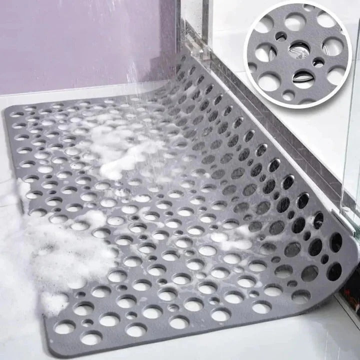 Non-Slip Textured Shower Mat with Suction Base