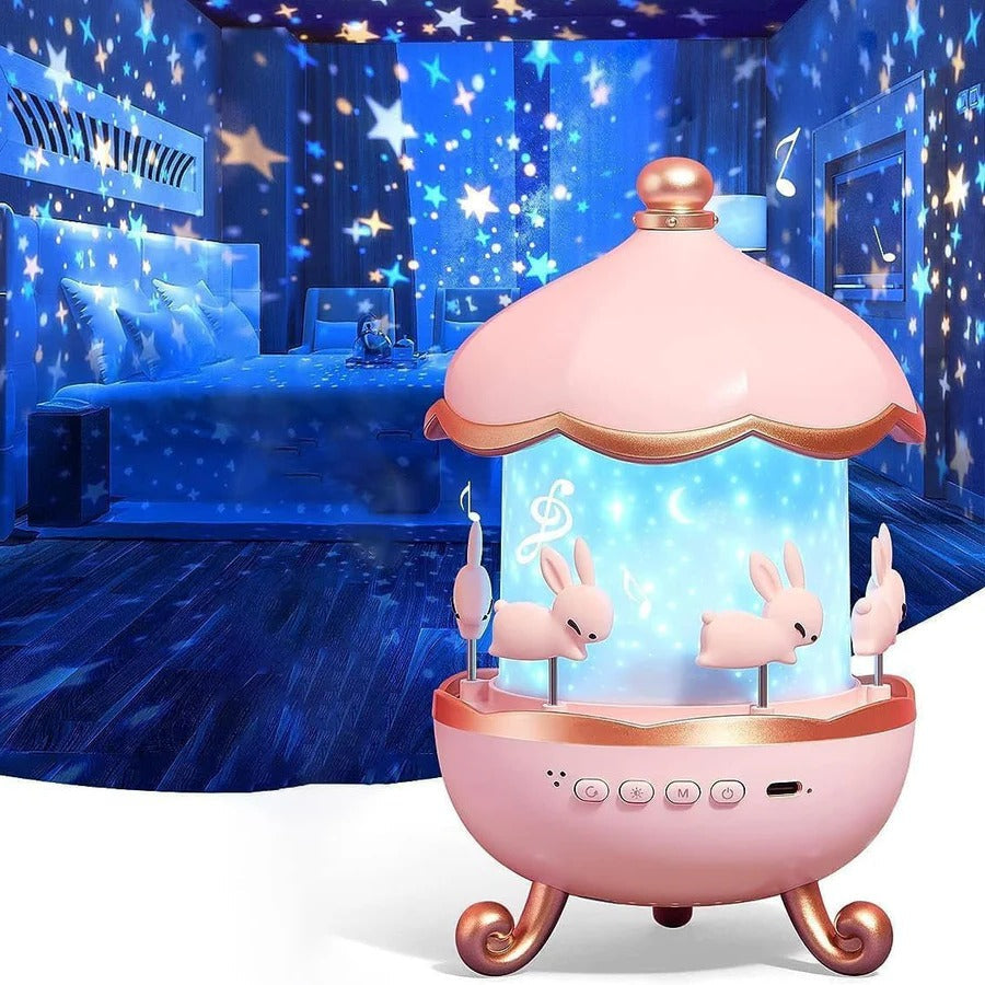 Kids Night Light Projector with Bluetooth Music and Rotating Scenes