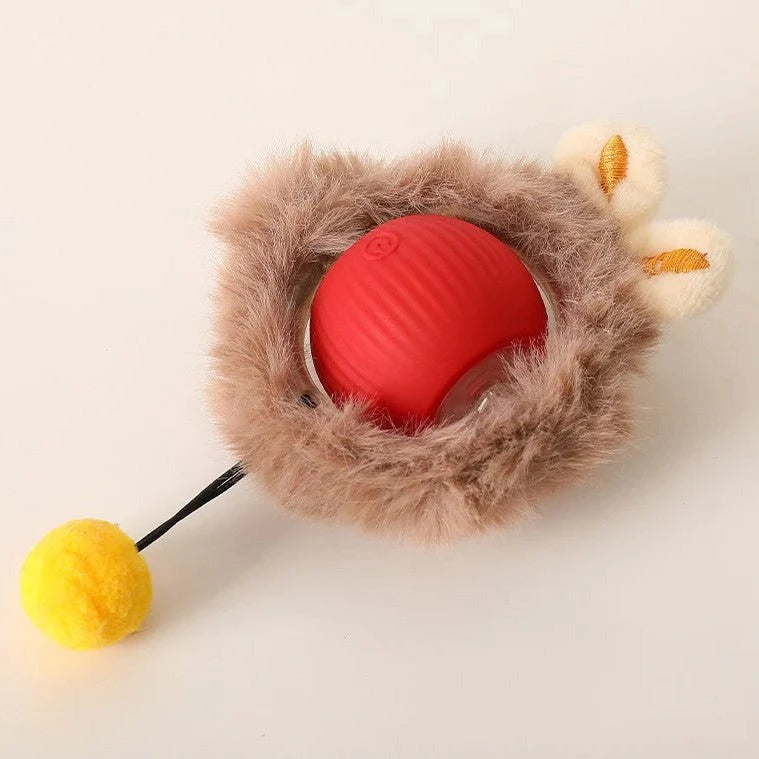Interactive Rolling Ball Toy with Fluttering Tail for Dogs