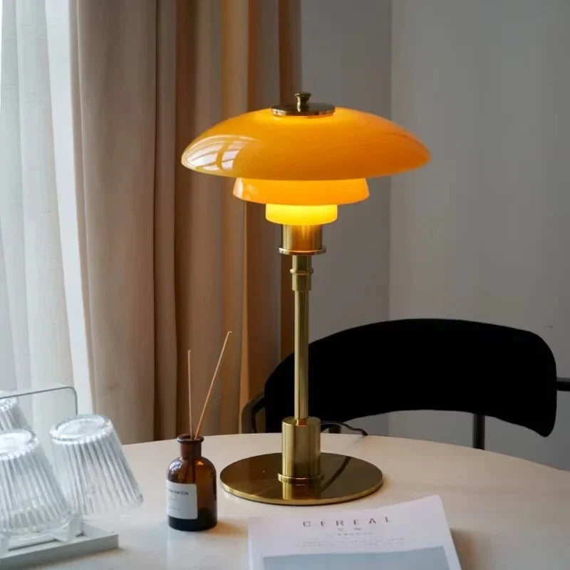 Dimmable LED Table Lamp with Rounded Shade