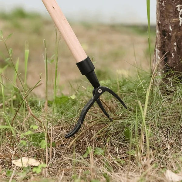 Ergonomic Stand Up Weed Puller with 4 Claw Root Remover