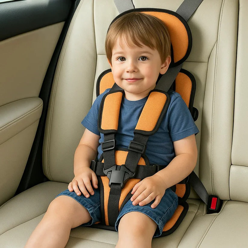 Foldable Portable Car Seat Travel Booster with 5 Point Harness
