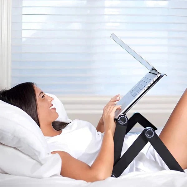 Adjustable Ergonomic Laptop Stand with Detachable Mouse Plate