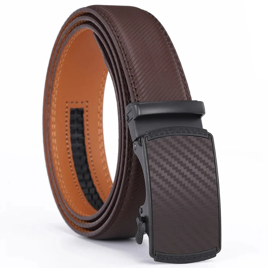 Men's Genuine Leather Automatic Buckle Belt