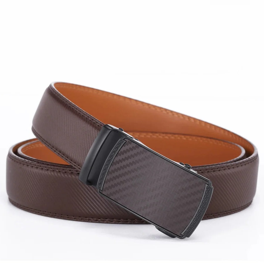 Men's Genuine Leather Automatic Buckle Belt