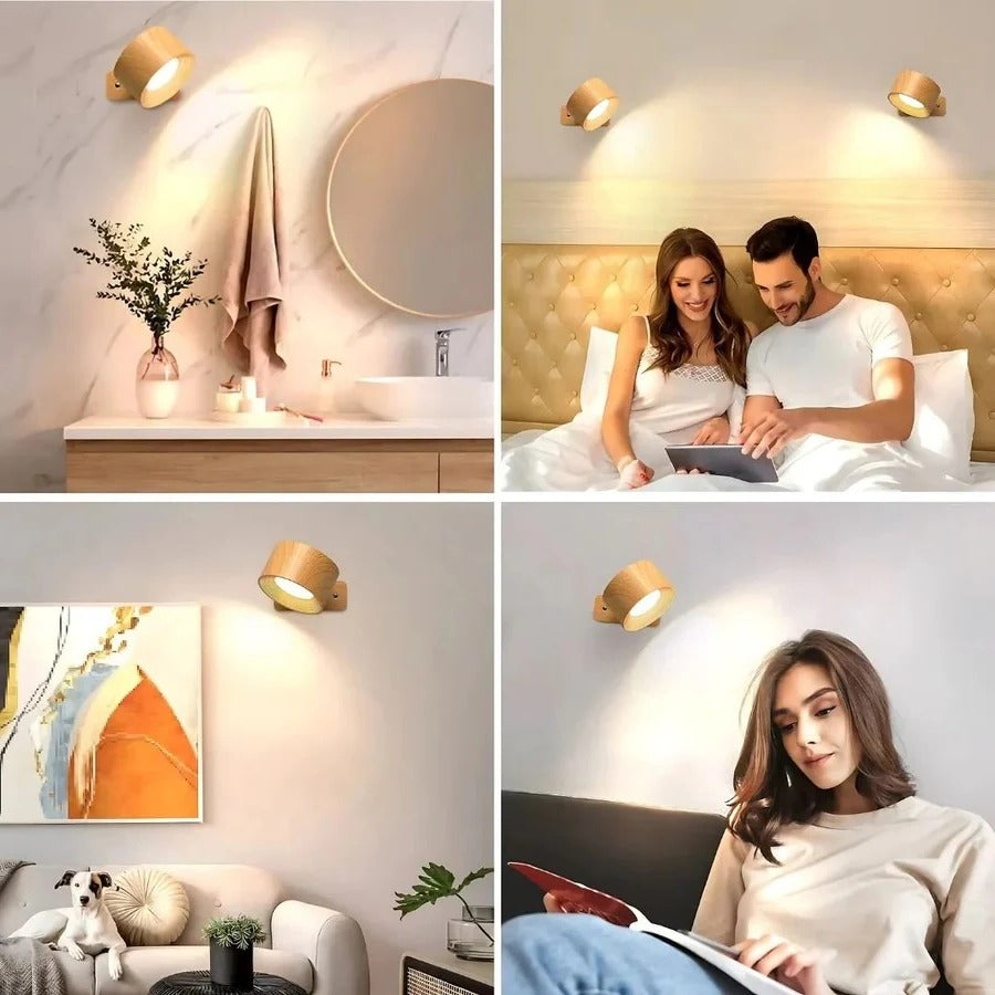 Rechargeable LED Wall Light with Magnetic Mount and Adjustable Brightness