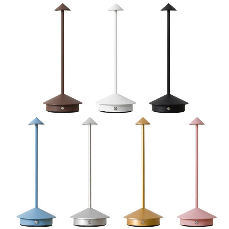 Wireless LED Table Lamp with Touch Dimming and Rechargeable Battery