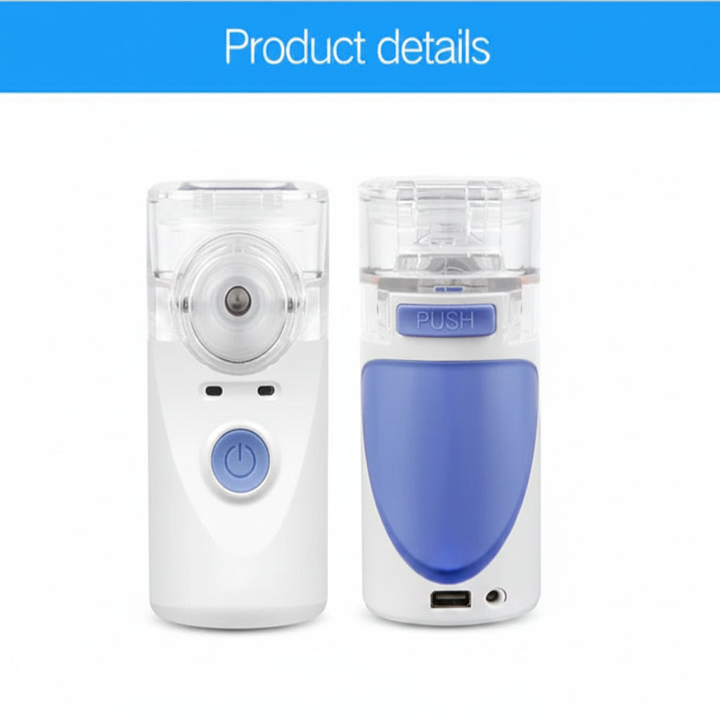 Portable Ultrasonic Mesh Nebulizer for Adults and Children, Compact and Quiet Inhalation Device