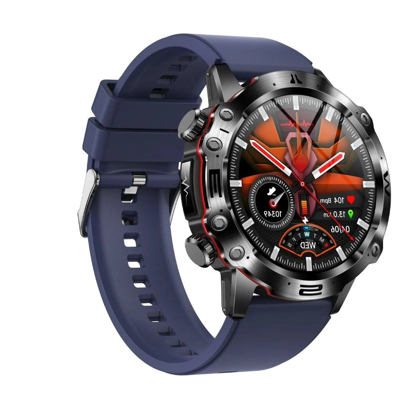 Multifunctional Wellness Smartwatch with Activity Tracking and Bluetooth Notifications