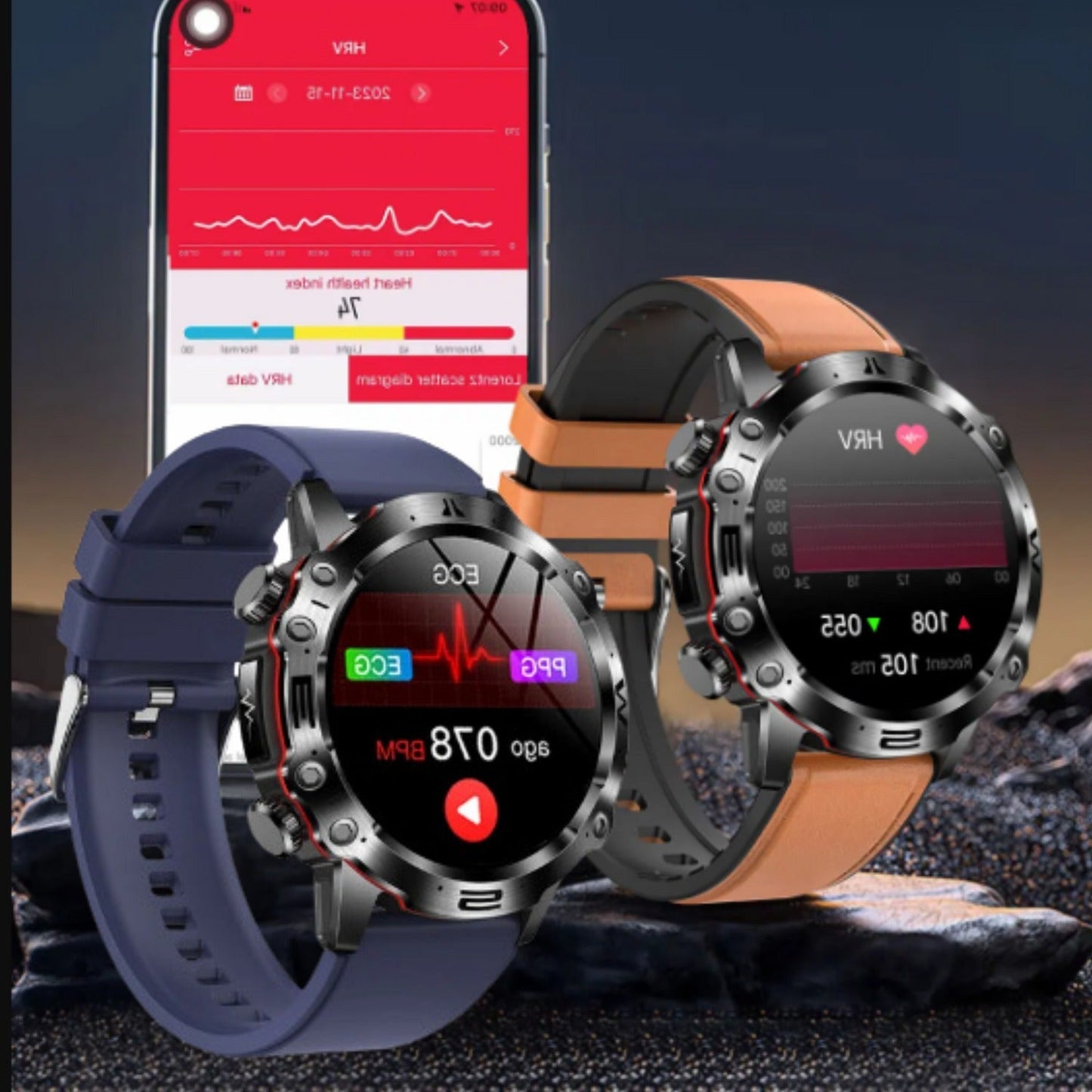 Multifunctional Wellness Smartwatch with Activity Tracking and Bluetooth Notifications