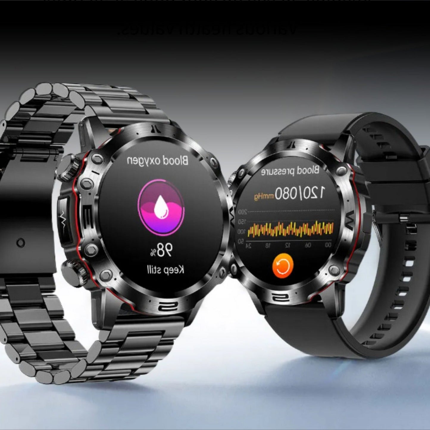 Multifunctional Wellness Smartwatch with Activity Tracking and Bluetooth Notifications