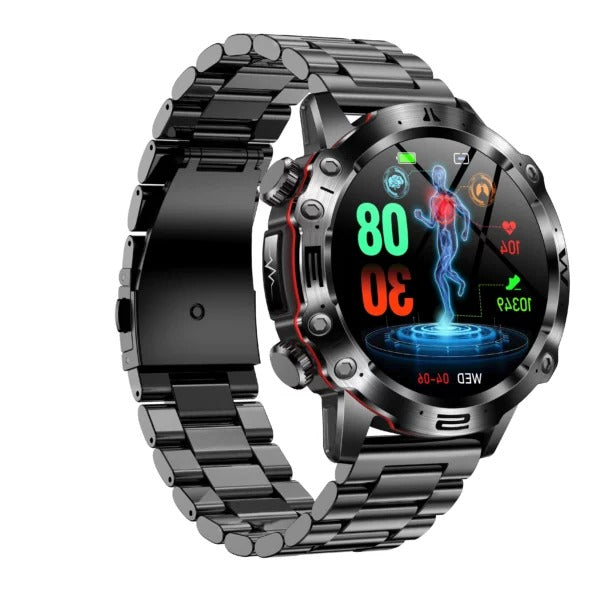 Multifunctional Wellness Smartwatch with Activity Tracking and Bluetooth Notifications