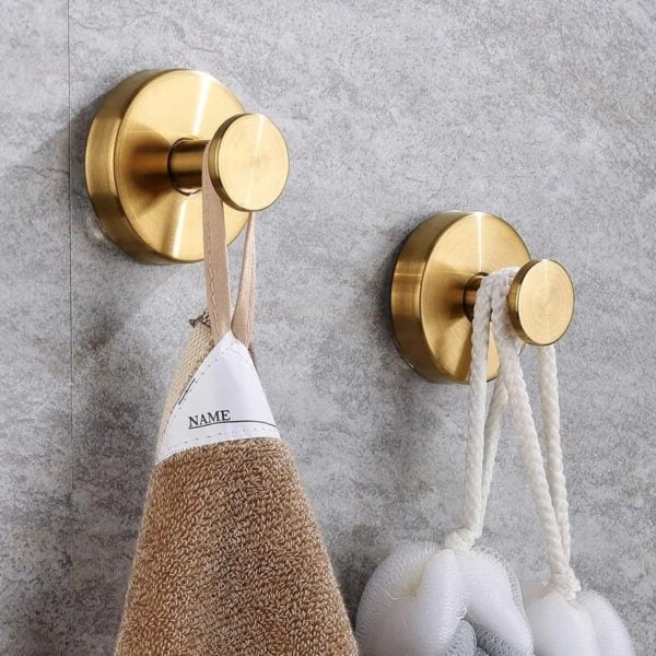 Twist-Lock Suction Cup Wall Hooks - 2-Piece Set