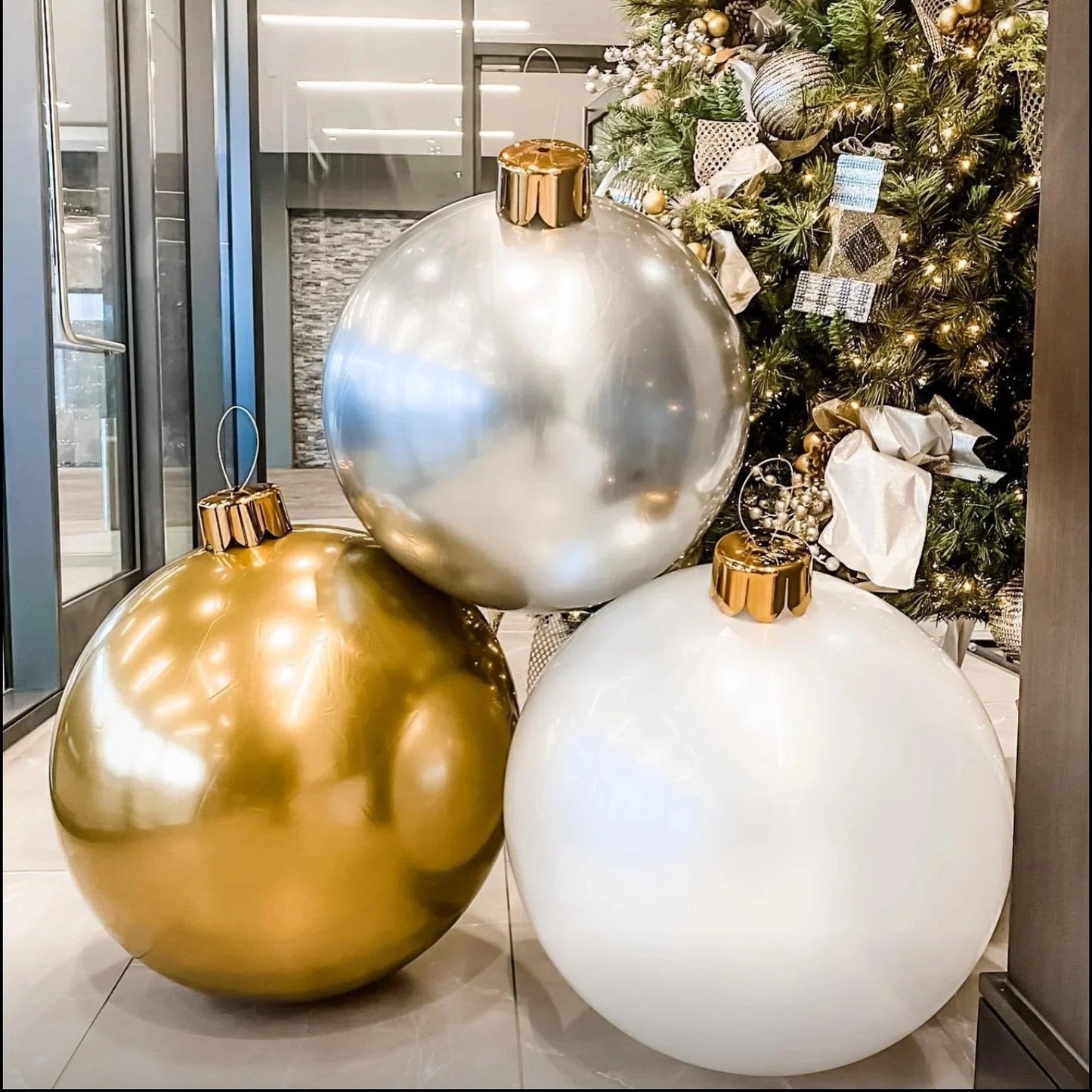 Inflatable Holiday Sphere Decoration for Indoor and Outdoor Use