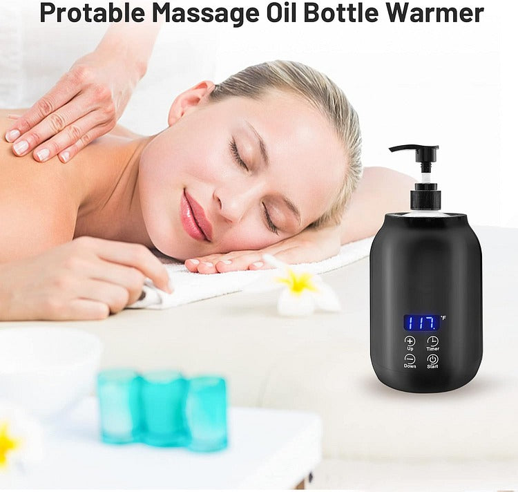 Adjustable Temperature Massage Oil Warmer with Digital Display