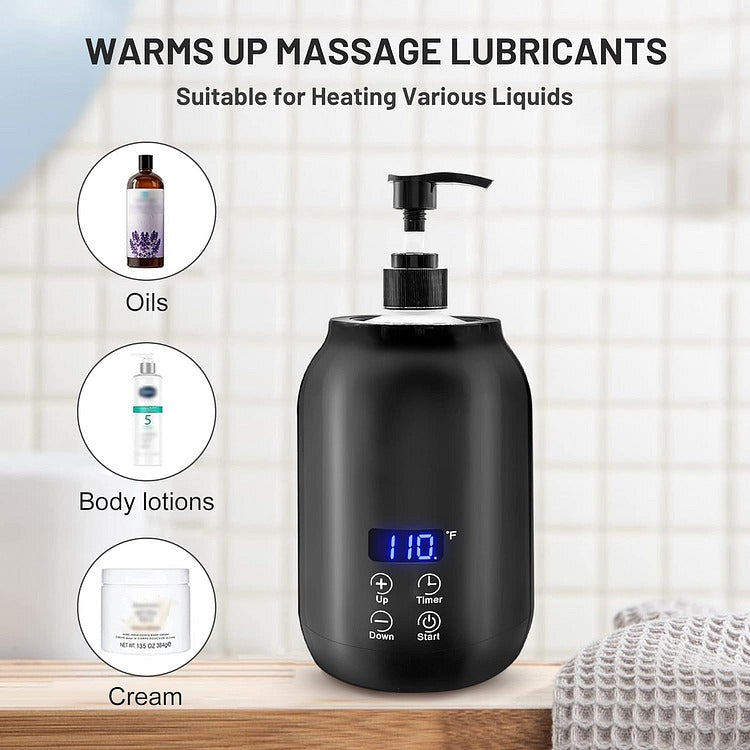Adjustable Temperature Massage Oil Warmer with Digital Display