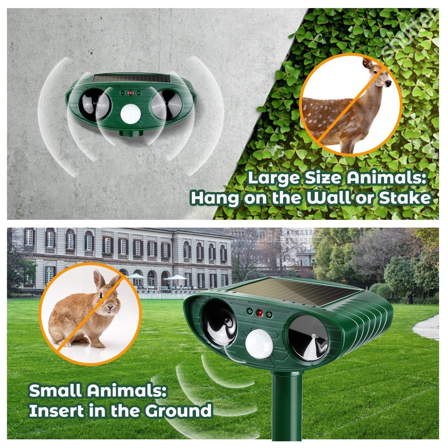 Ultrasonic Solar-Powered Woodpecker Repellent