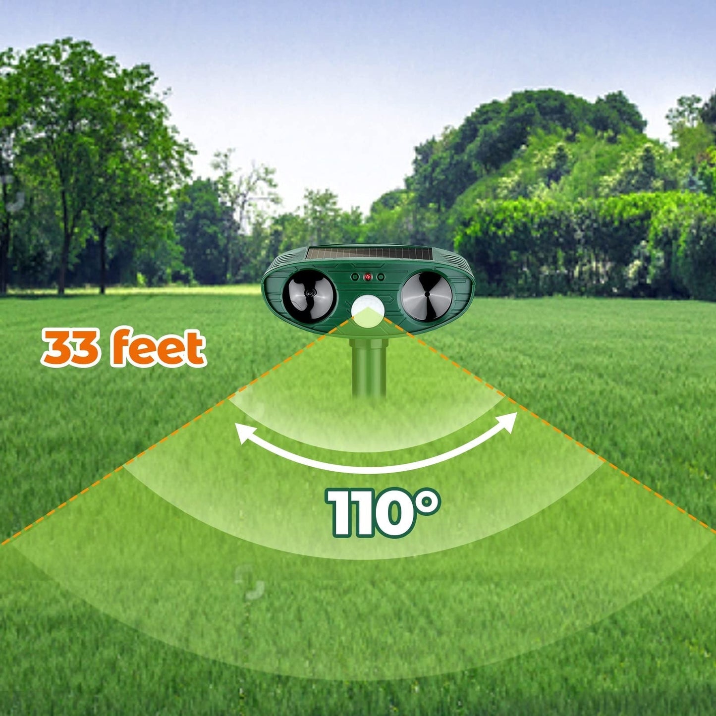 Ultrasonic Solar-Powered Woodpecker Repellent