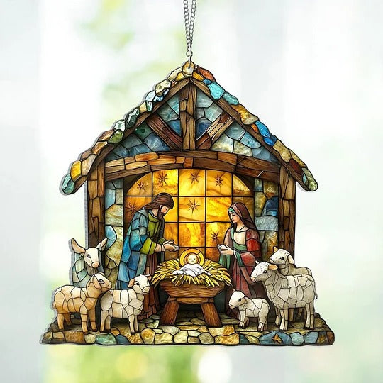 Nativity Scene Light-Reflective Suncatcher