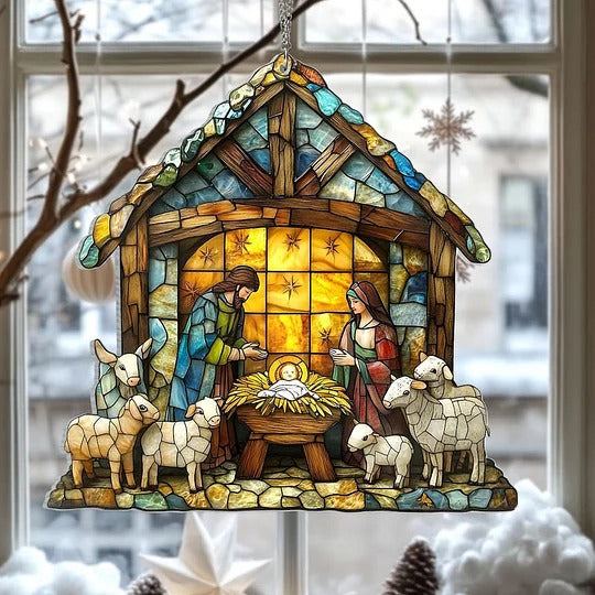 Nativity Scene Light-Reflective Suncatcher
