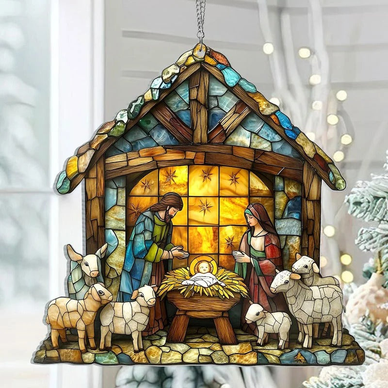 Nativity Scene Light-Reflective Suncatcher