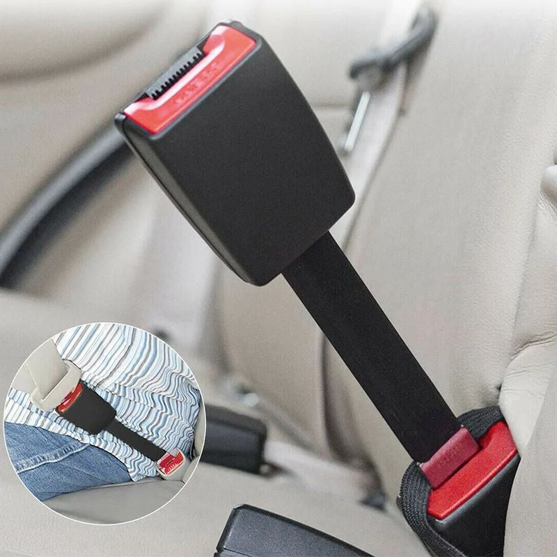 Seatbelt Extender with 14-Inch Clip-In Strap for Comfort and Easy Buckling