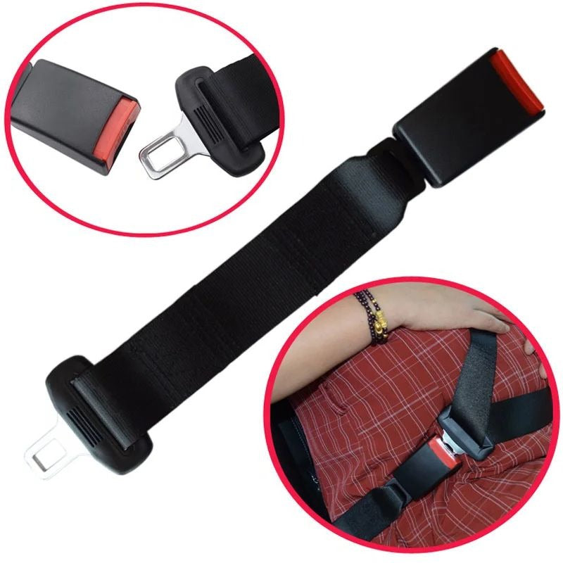 Seatbelt Extender with 14-Inch Clip-In Strap for Comfort and Easy Buckling