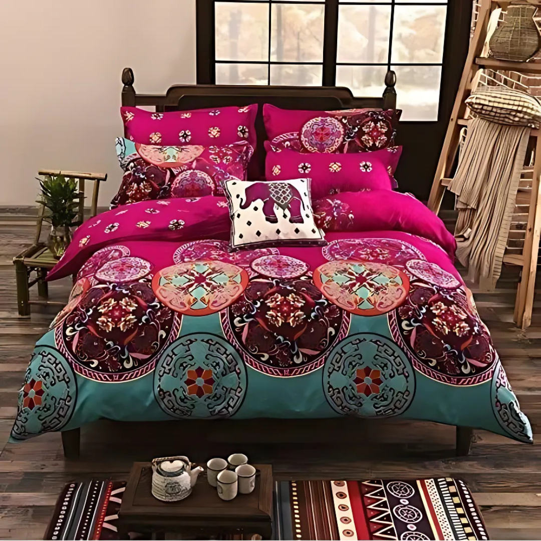 Colorful Abstract Duvet Cover Bedding Set - Soft Polyester, Chic Design