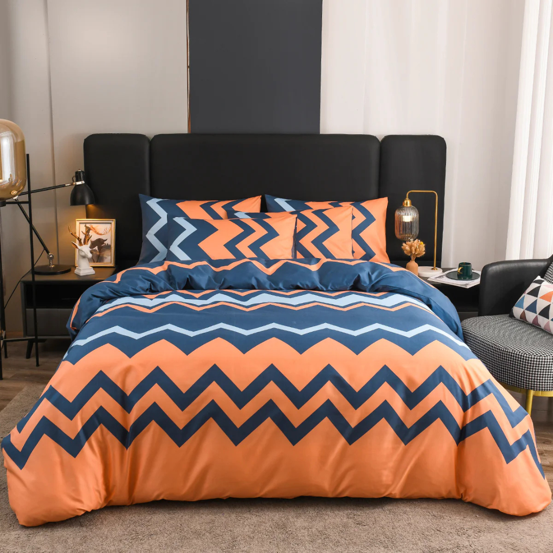 Vibrant Abstract Polyester Duvet Cover Bedding Set
