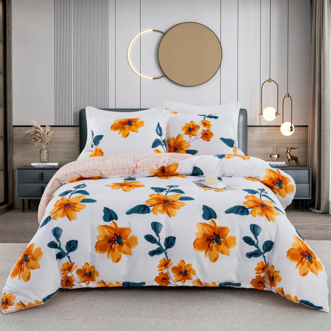 Colorful Abstract Duvet Cover Bedding Set - Soft Polyester, Chic Design